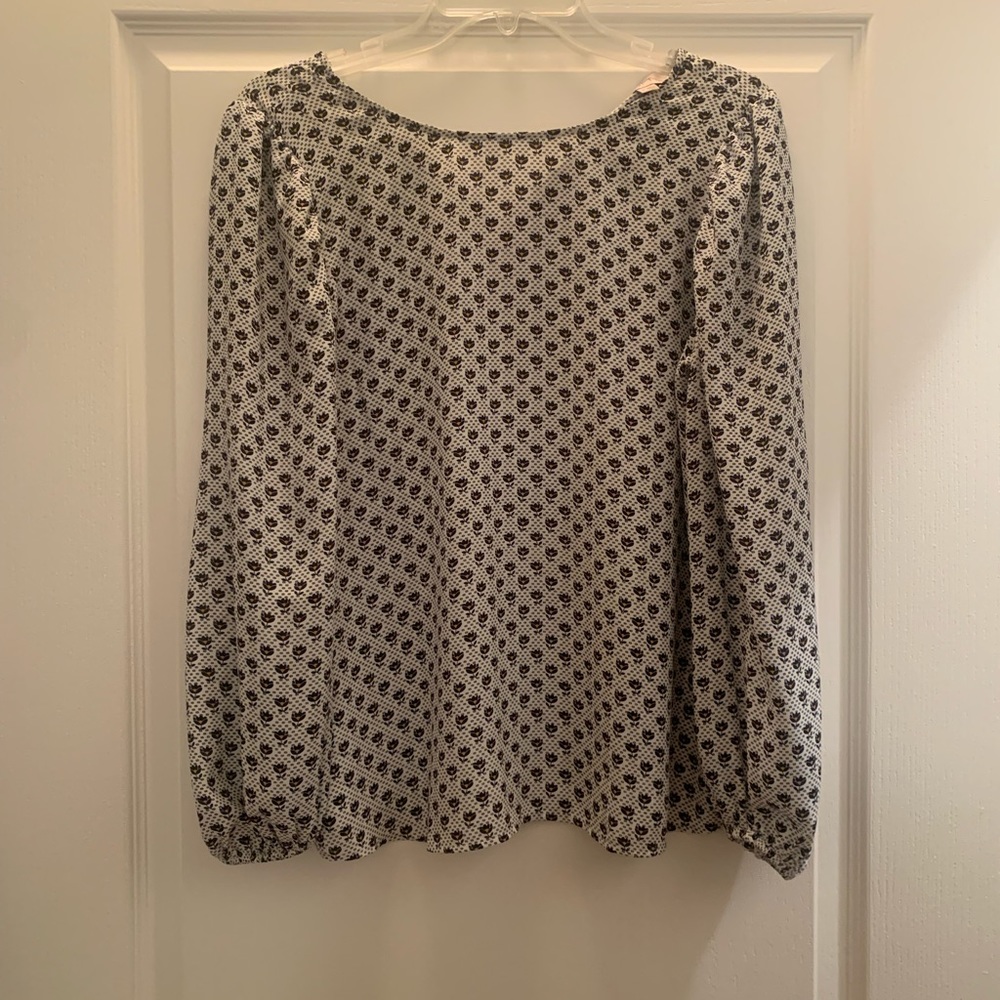Blue flowered blouse